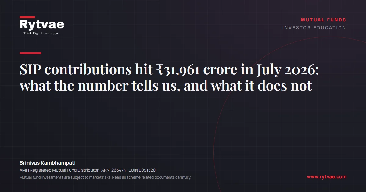 SIP inflows hit a four-month high in July 2026 — what that tells us
